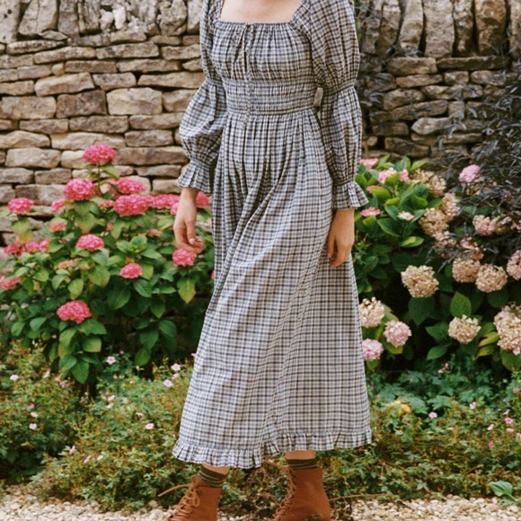 Christy Dawn Adelia Slate Gingham dress - Picture 2 of 6
